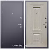 Темные входные двери, Дверь входная Армада Люкс Антик серебро / ФЛ-2 Дуб белёный