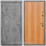 Дверь входная Армада Квадро МДФ 16 мм Бетон тёмный / ПЭ Миланский орех