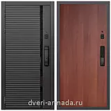 Умная входная смарт-дверь Армада Каскад BLACK МДФ 10 мм Kaadas K9 / ПЭ Итальянский орех