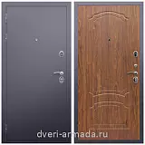 МДФ с фрезеровкой, Дверь входная металлическая утепленная Армада Люкс Антик серебро / ФЛ-140 Морёная береза двухконтурная