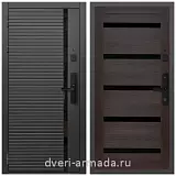 Умная входная смарт-дверь Армада Каскад BLACK Kaadas S500 / СБ-14 Эковенге стекло черное