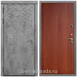 Дверь входная Армада Квадро МДФ 16 мм Бетон тёмный / ПЭ Итальянский орех