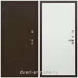 Дверь входная уличная в квартиру Армада Термо Молоток коричневый/ Гладкая белый матовый минеральная плита