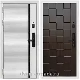 Умная входная смарт-дверь Армада Каскад WHITE МДФ 10 мм Kaadas S500 / ОЛ-39 Эковенге