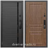 Умная входная смарт-дверь Армада Каскад BLACK МДФ 10 мм Kaadas K9 / ФЛ-243 Мореная береза