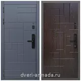 Умная входная смарт-дверь Армада Аккорд Kaadas S500 / МДФ 16 мм ФЛ-57 Дуб шоколад