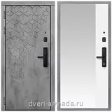 Дверь входная Армада Квадро Kaadas S500 / ФЛЗ Панорама-1 Белый матовый