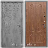 Входные двери Бетон, Дверь входная Армада Квадро Бетон тёмный / ФЛ-140 Морёная береза