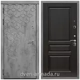 Дверь входная Армада Квадро МДФ 16 мм Бетон тёмный / ФЛ-243 Венге