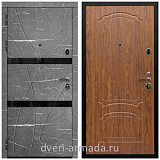Дверь входная Армада Престиж Черная шагрень Торос графит / ФЛ-140 Морёная береза