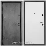 Входные двери Бетон, Дверь входная Армада Лофт ФЛ-291 Бетон тёмный / Гладкая белый матовый