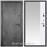 Дверь входная Армада Лофт ФЛ-291 Бетон тёмный / ФЛЗ Панорама-1 Белый матовый