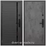 Умная входная смарт-дверь Армада Каскад BLACK МДФ 10 мм Kaadas S500  / ФЛ-291 Бетон темный