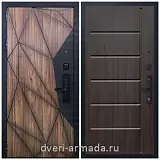 Умная входная смарт-дверь Армада Ламбо МДФ 10 мм Kaadas S500 / ФЛ-102 Эковенге