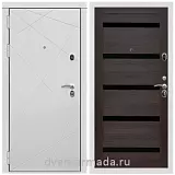 Дверь входная Армада Тесла / СБ-14 Эковенге стекло черное